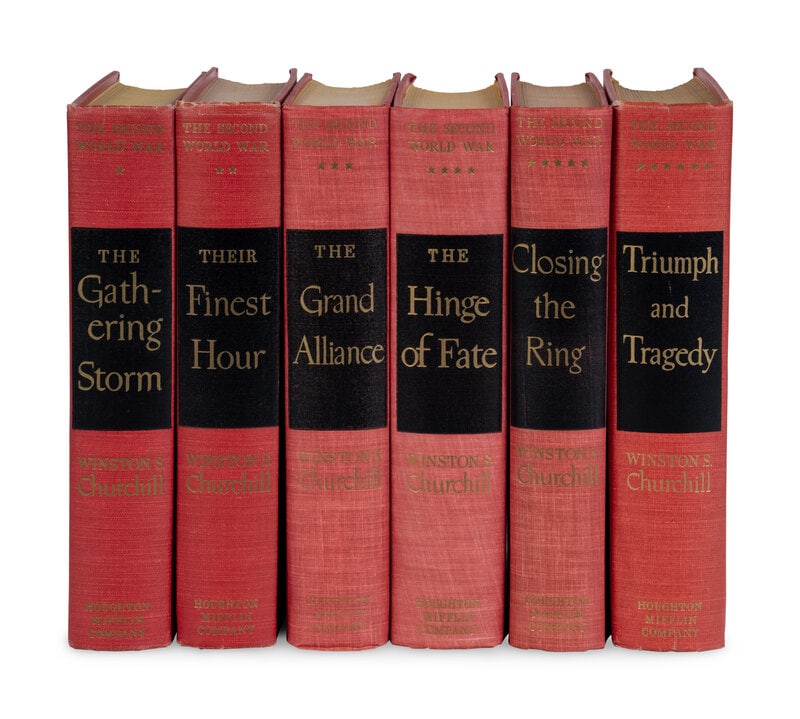 CHURCHILL, Winston Leonard Spencer, Sir (1874-1965). The Second World War. Boston: Houghton Mifflin  (1 of 1)