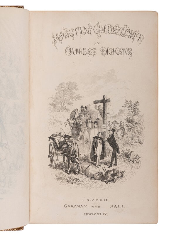 DICKENS, Charles ("Boz") (1812-1870). The Life and Adventures of Martin Chuzzlewit. London: Chapman  (1 of 1)