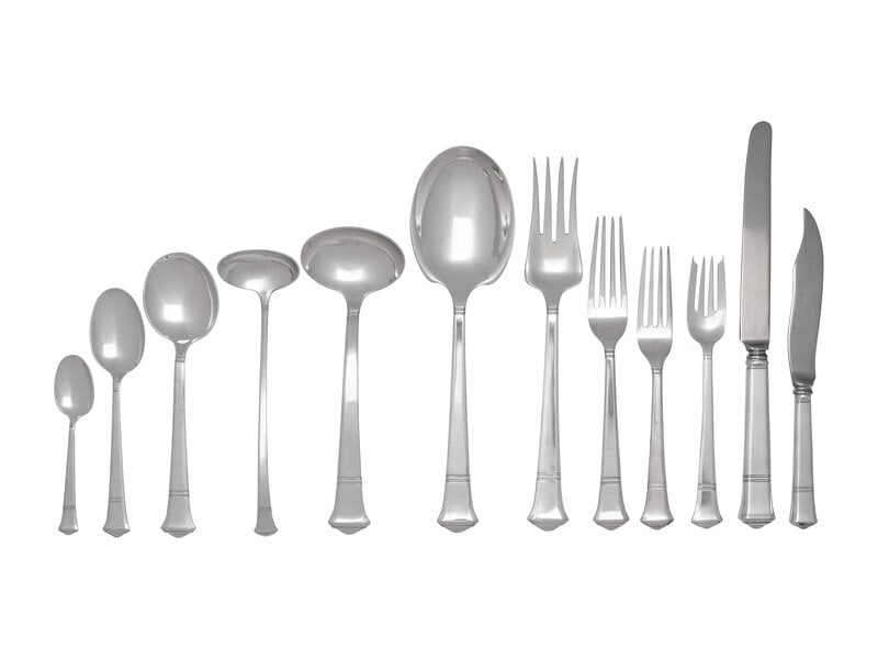A Large Tiffany and Co. Windham Silver Flatware Service (1 of 2)