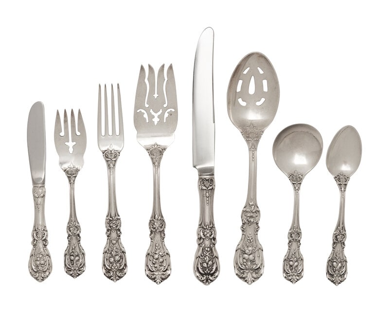 A Cartier-Retailed Francis I Silver Flatware Service (1 of 3)