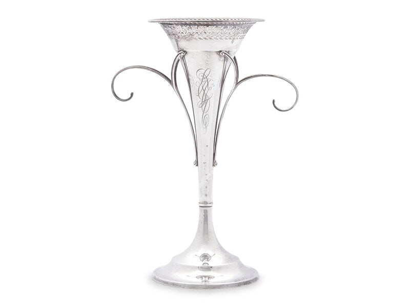 An American Silver Trumpet Vase (1 of 2)