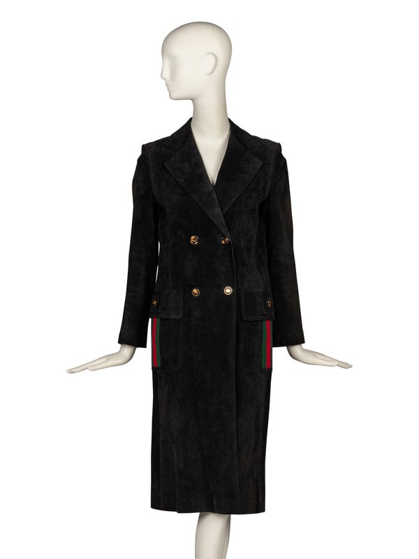 Gucci, Black Suede Coat (1 of 4)
