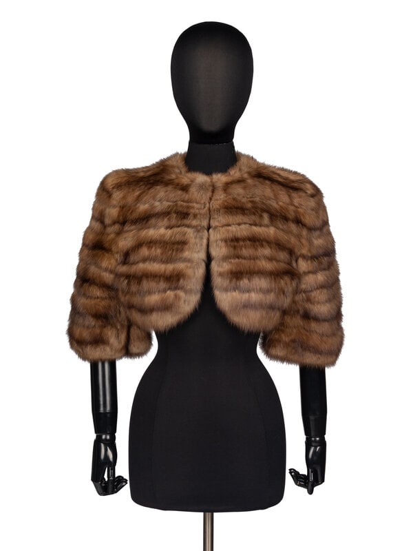 Dennis Basso, Cropped Sable Bolero (1 of 4)