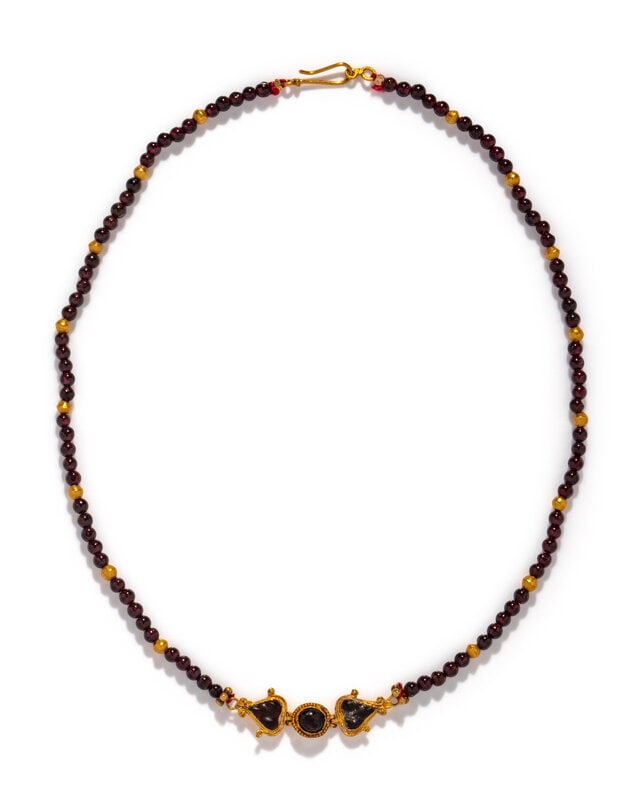 A Roman Garnet and Gold Bead Necklace (1 of 2)