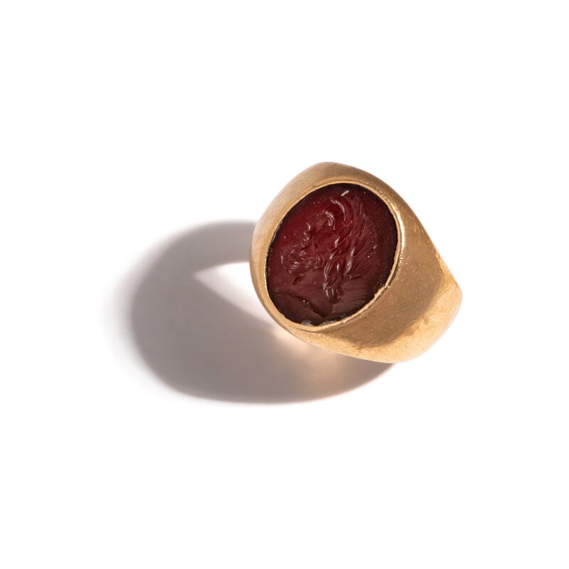 A Roman Carnelian Ringstone with Jupiter (1 of 4)