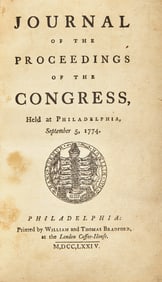 [American Revolution] Journal of the Proceedings of the Congress, Held at Philadelphia, September 5,