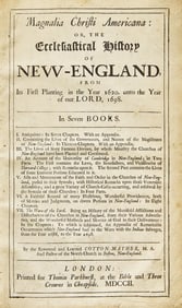 [Americana] Mather, Cotton. Magnalia Christi Americana... First Edition