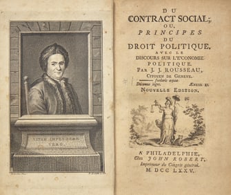 [Americana] Rousseau, Jean Jacques. Du Contract Social; ou, Principes du Droit Politique...