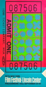 [Art] Warhol, Andy. Lincoln Center Ticket
