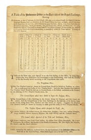 [Finance] A Table of the Insurance Office at the Back-side of the Royal-Exchange...