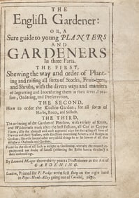 [Gardening] Meager, Leonard. The English Gardener... First Edition