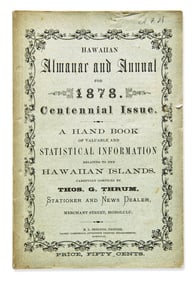 [Hawaii] Thrum, Thos. G. Hawaiian Almanac and Annual for 1878...