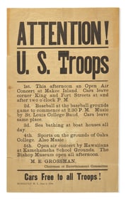 [Hawaii] [Baseball] Hawaiian Baseball Broadside and Flag