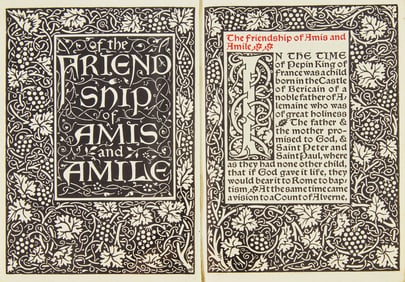 [Kelmscott Press] Of the Friendship of Amis and Amile. First Edition