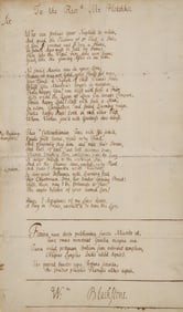 [Law] Blackstone, William. Autograph Manuscript, signed. His Earliest Known Manuscript