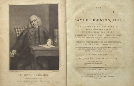 [Literature] Boswell, James. The Life of Samuel Johnson... First Edition