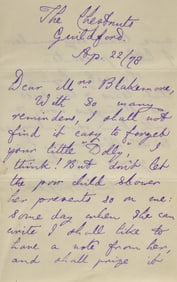 [Literature] Carroll, Lewis (Charles Lutwidge Dodgson). Group of 2 Autograph Letters, signed