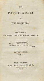 [Literature] (Cooper, James Fenimore). The Pathfinder: or, The Inland Sea. First American edition.