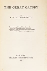 [Literature] Fitzgerald, F. Scott. The Great Gatsby. First edition