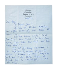 [Literature] Fleming, Ian. Autograph Letter, signed. To His Friend and Publisher