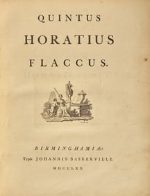 [Literature] [Horace] Quintus Horatius Flaccus. First Baskerville edition.