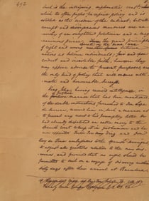 [Literature] Irving, Washington. Autograph manuscript
