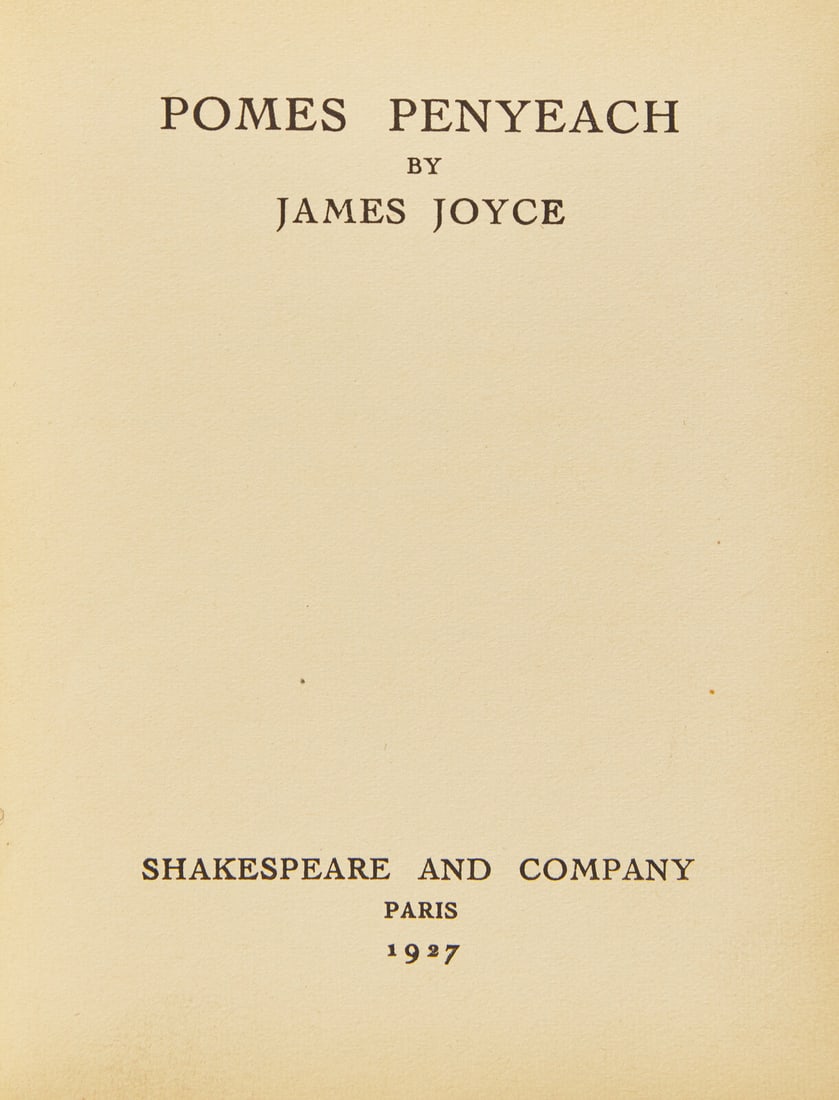 [Literature] Joyce, James. Pomes Penyeach. First Editon (1 of 2)