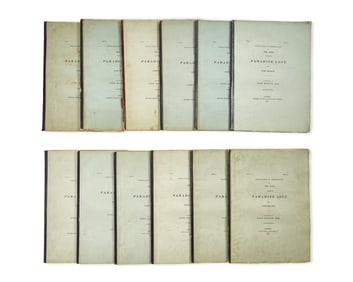 [Literature] Milton, John. Paradise Lost. Imperial Quarto issue in Original Parts