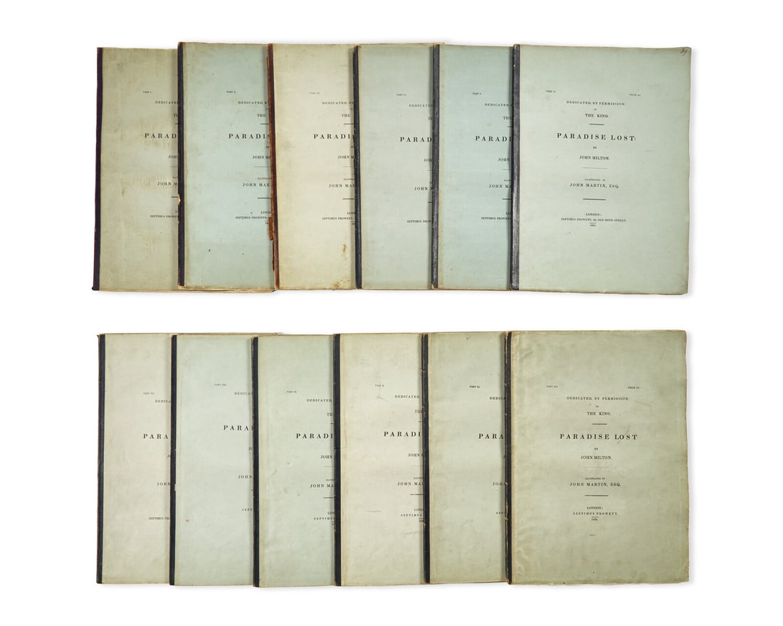 [Literature] Milton, John. Paradise Lost. Imperial Quarto issue in Original Parts (1 of 4)