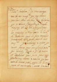 [Literature] [Three Musketeers] King Louis XIII of France. Manuscript Letter, signed