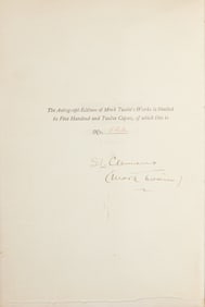 [Literature] Twain, Mark (Samuel L. Clemens). The Writings. Signed by Twain