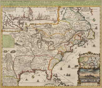 [Maps & Atlases] (de Fer, Nicholas). Carte de la Nouvelle France...