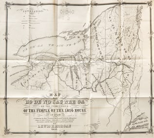 [Native-Americana] Morgan, Lewis H. League of the Ho-de-No-Sau-Nee, or Iroquois. First edition.