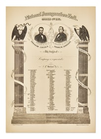 [Presidential] [Lincoln, Abraham] National Inauguration Ball Invitation. March 4th, 1865
