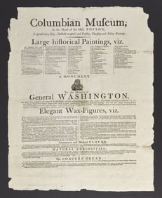 [Presidential] [Washington, George] Columbian Museum, At the Head of the Mall, Boston...