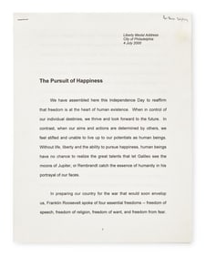 [Science, Medicine & Mathematics] Watson, James D. The Pursuit of Happiness. Signed and Inscribed