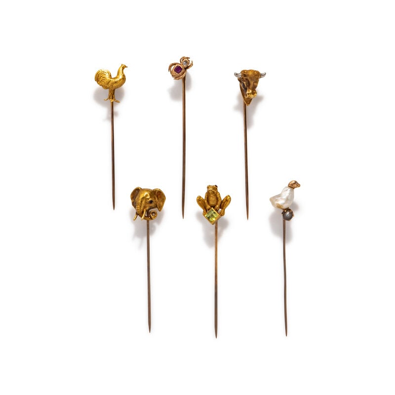 COLLECTION OF MULTIGEM STICK PINS (1 of 2)