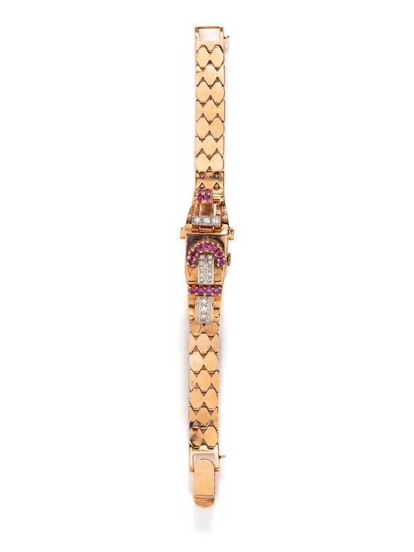 RETRO, RUBY, DIAMOND, AND ROSE GOLD SURPRISE WATCH (1 of 3)