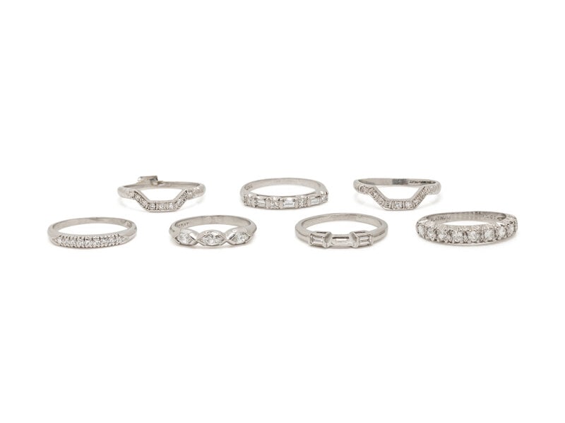 COLLECTION OF STACKING DIAMOND RINGS (1 of 4)