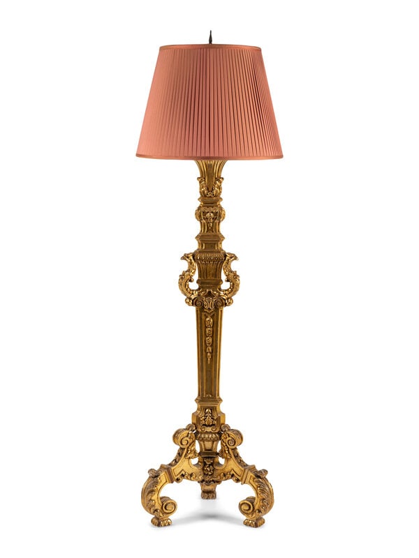 A Louis XIV Style Giltwood Floor Lamp (1 of 2)