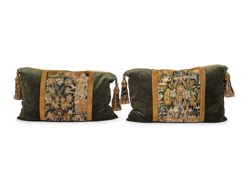 A Pair of Tapestry Fragment Pillows (1 of 2)