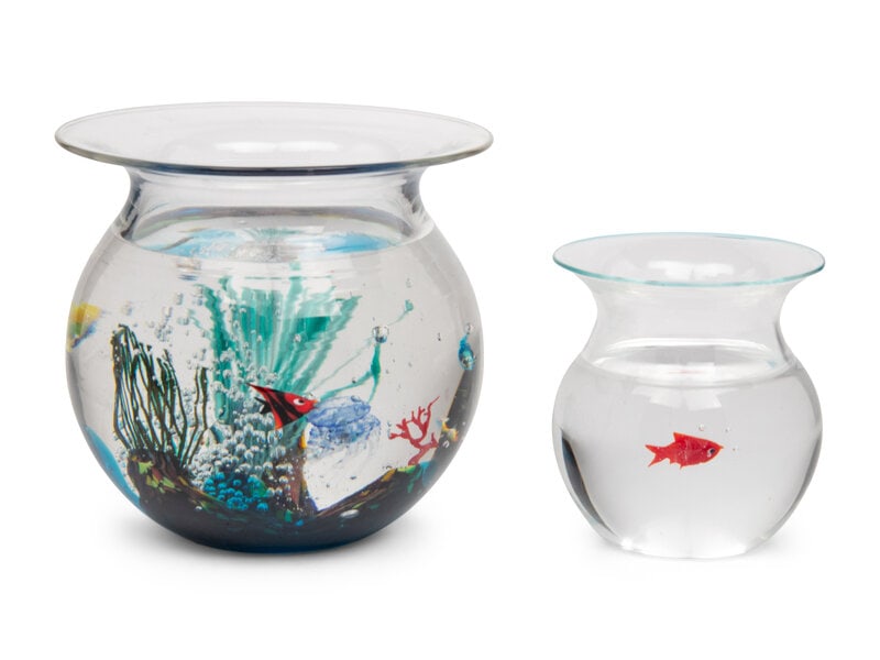 Two Murano Glass Fish Bowls by Elio Raffaeli (1 of 2)