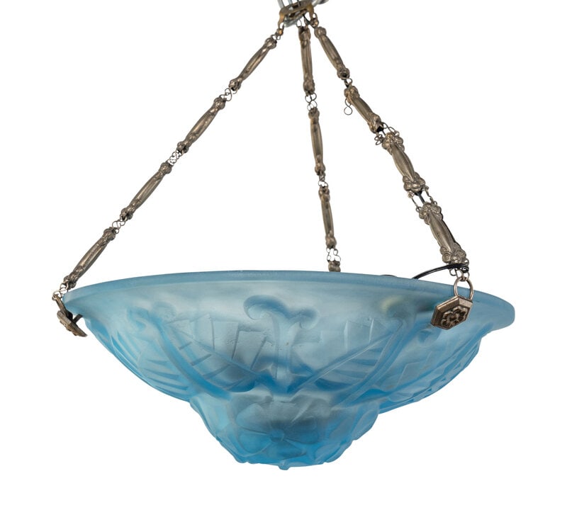 A Degue Frosted Glass Hanging Fixture (1 of 2)