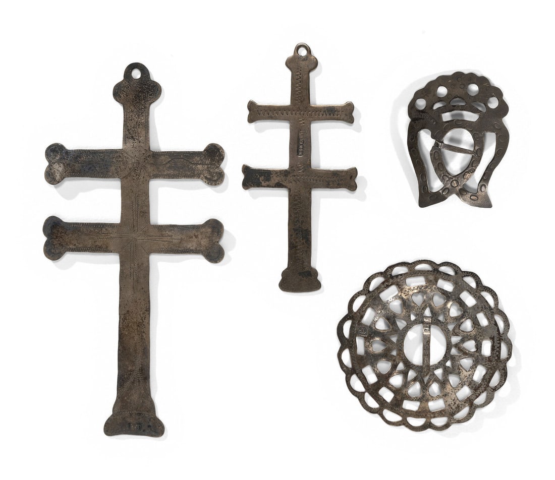 Northeastern Trade Silver Crosses and Brooches