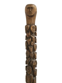 Northeastern Figural Carved Cane