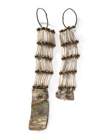 Northern Plains Dentalium Shell Earrings