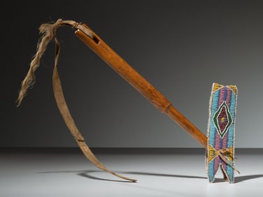 Crow Quirt, with Beaded Wrist Strap