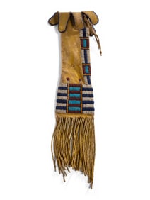 Cheyenne Beaded Hide Tobacco Bag