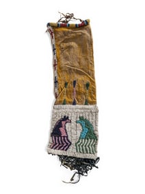 Sioux Pictorial Tobacco Bag, with Horses