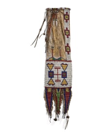 Arapaho Beaded Hide Tobacco Bag